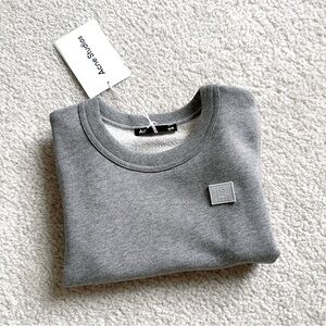 NEW Acne Studios Kids Gray Patch Sweatshirt 3-4Y